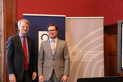 Morten Bergsmo (CILRAP) and Eduardo Toledo (International Nuremberg Principles Academy)