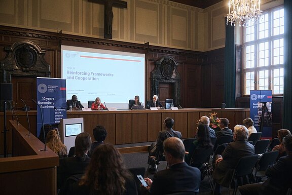 Panel IV titled “Reinforcing Frameworks and Cooperation”