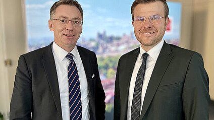 Treffen des Direktors Professor Dr. Christoph Safferling mit dem Nürnberger Oberbürgermeister Marcus König